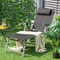 Costway 1PC\2 PCS Folding Chaise Lounge Chair Aluminum Recliner Back Adjust Wheels